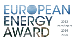Das Bild zeigt das Logo fr die Auszeichnung zum European Energy Award des Vogtlandkreises in den Jahren 2012, 2016 und 2020.